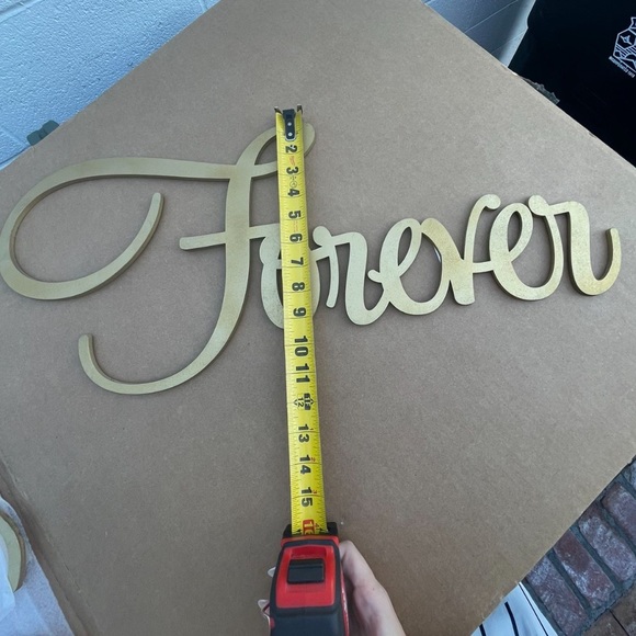 Gold Wooden Wall Decal / Sign - “Always & Forever” - Picture 8 of 8